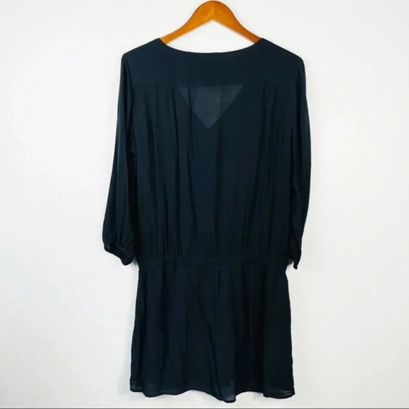 H&M Black Elastic Waist Dress Size 8 - Picture 5 of 6